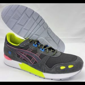 New Asics Tiger GEL - Lyte Men Size 7.5 Neon Graphite Grey / Laser Pink 1191a349